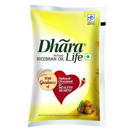 Dhara Life Refined Rice Bran Oil (1 L) : 910 g