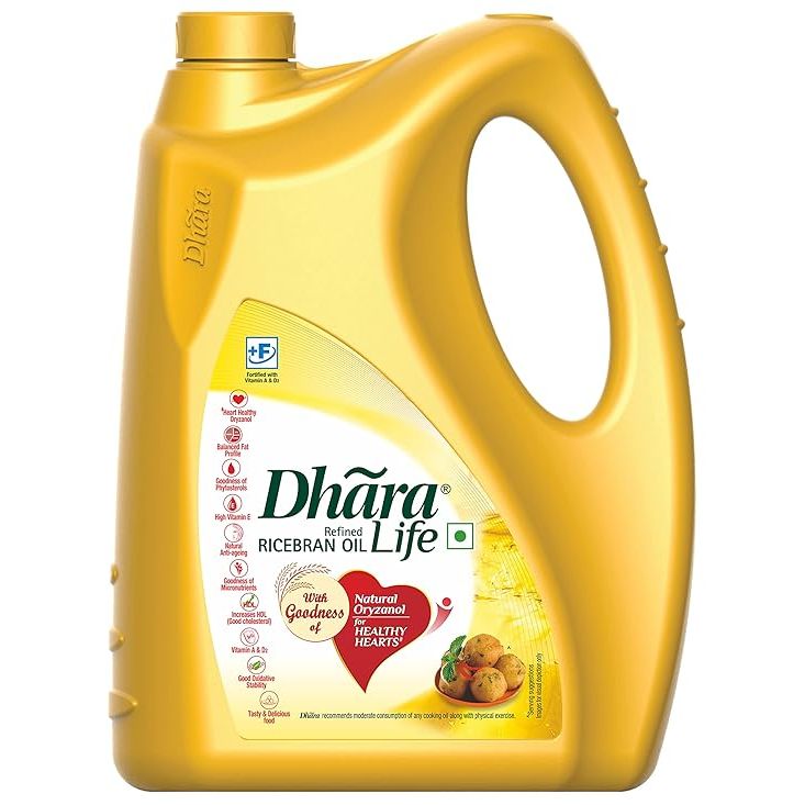 Dhara Refined Rice Bran Oil (5 L) : 4.55 kg