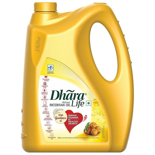 Dhara Refined Rice Bran Oil (5 L) : 4.55 kg