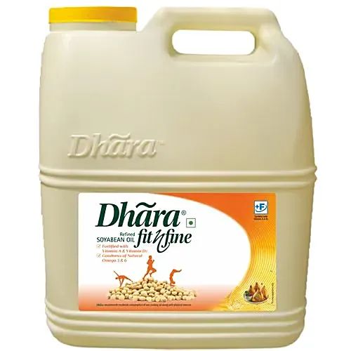 Dhara Refined Soyabean Oil : 15 Litres