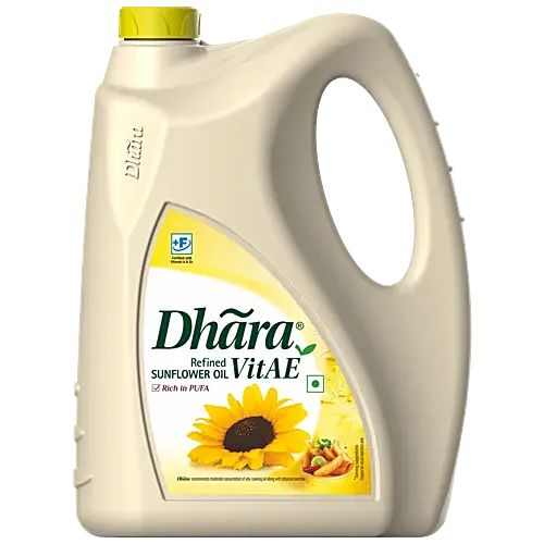 Dhara Refined Sunflower Oil (5 L) : 4.55 kg