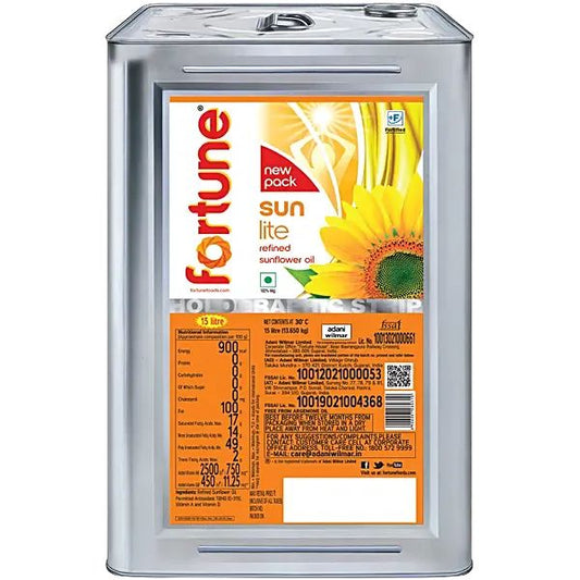 Fortune Refined Sunflower Oil Tin (15 L): 13.650 kg