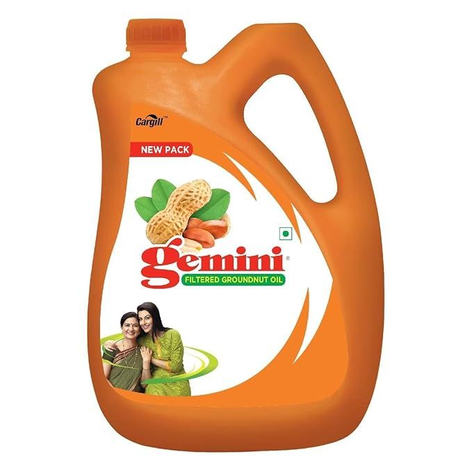 Gemini Filtered Groundnut Oil : 5 Litres