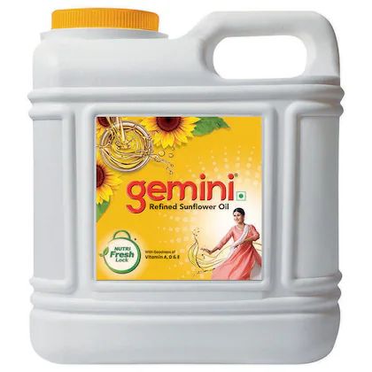 Gemini Refined Sunflower Oil : 15 Litres