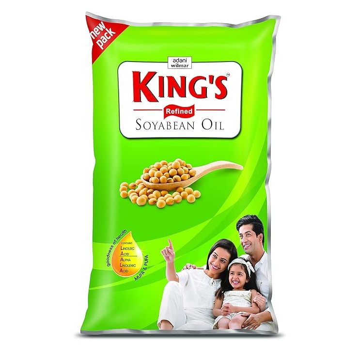 Kings Refined Soyabean Oil Pouch : 840 g