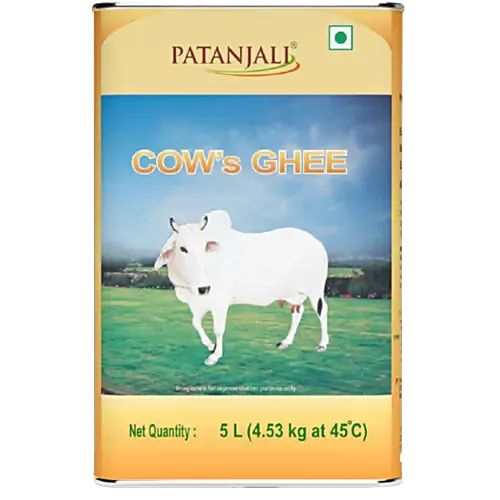 Patanjali Cow's Ghee Tin : 5 Litres